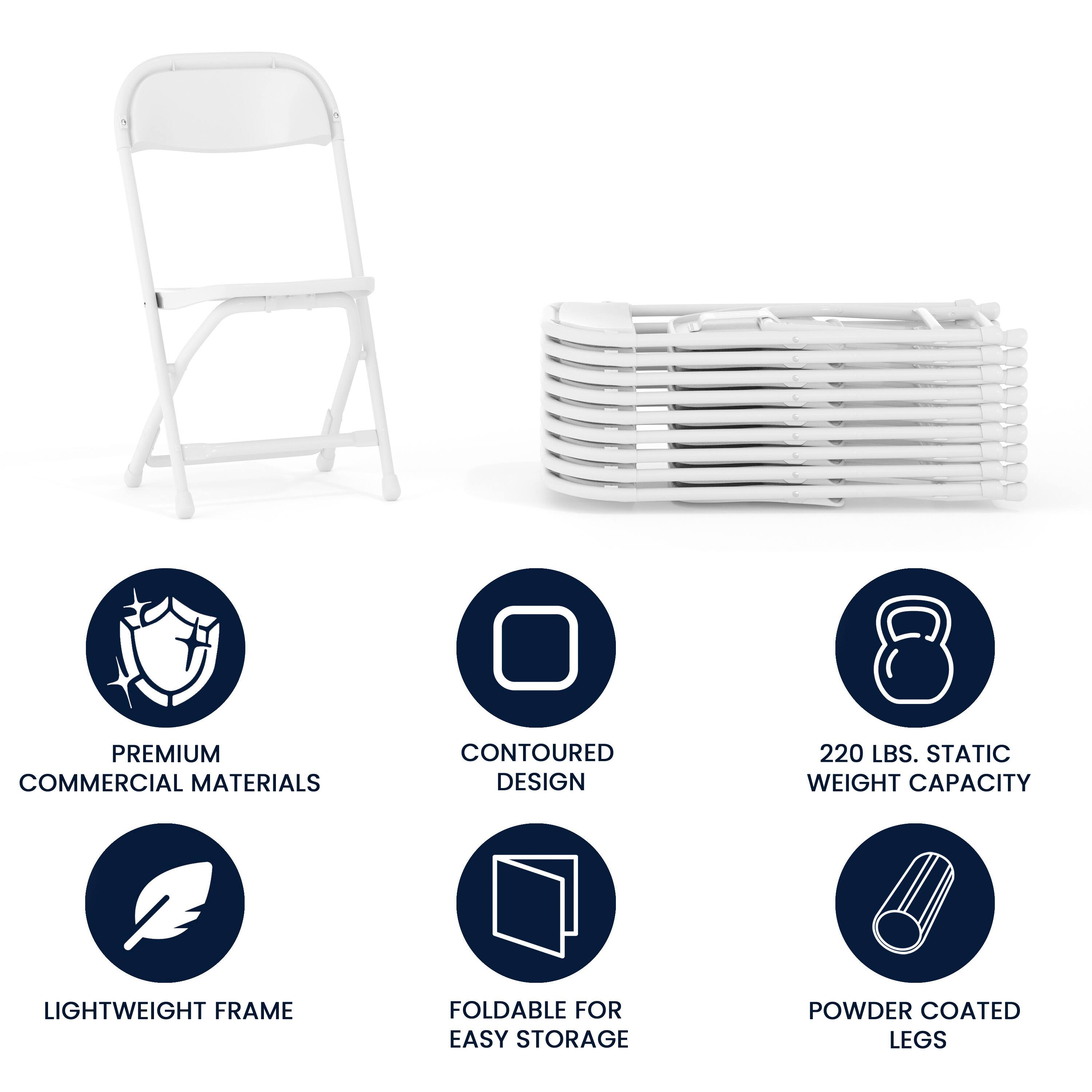 PREMIUM COMMERCIAL MATERIALS  
CONTOURED DESIGN  
220 LBS. STATIC WEIGHT CAPACITY  
LIGHTWEIGHT FRAME  
FOLDABLE FOR EASY STORAGE  
POWDER COATED LEGS