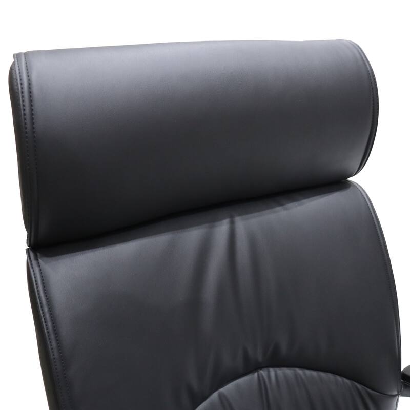 Alt View 7. LeisureMod - Vantage Executive Office Chair High Back PU Leather Adjustable Swivel Chair - Black.