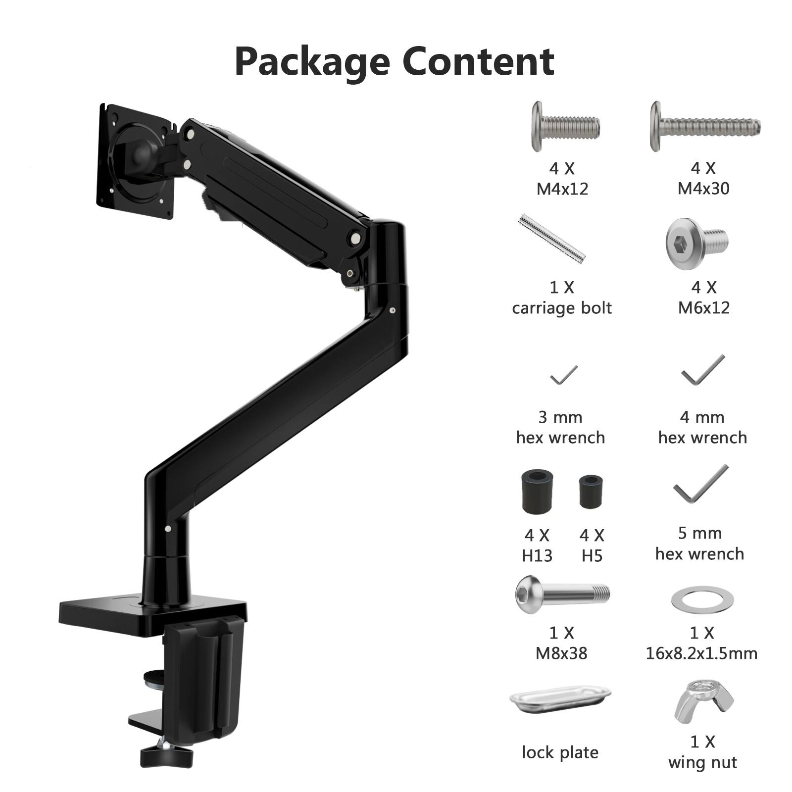 Z Edge MS05 Single Mount Stand Arm, supports 22 40