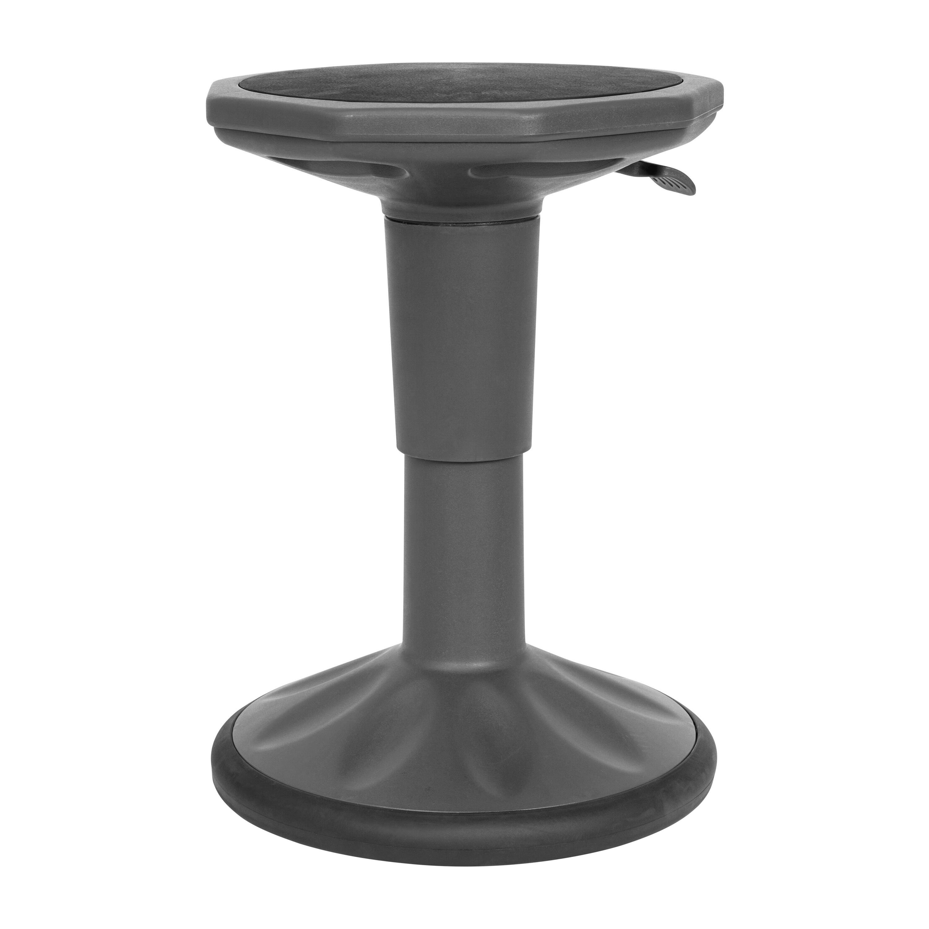 Left. Flash Furniture - Carter Adjustable Height Kids Flexible Active Stool for Classroom and Home with Non-Skid Bottom in Gray, 14" - 18" Seat - Gray.