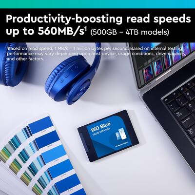 Western Digital 4TB WD Blue SA510 SATA Internal SSD SATA III 6 Gb Western Digital 4TB WD Blue SA510 SATA Internal SSD SATA III 6 Gb