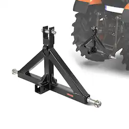 VEVOR - 3 Point Hitch Receiver with 2 in Receiver, 3pt Quick Hitch Attachment, 3,000 lbs Capacity - Black