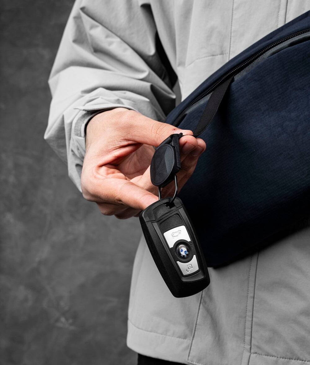 Alt View 1. ALPAKA - ALPAKA Flight Sling 2L Lightweight Packable Travel Sling Bag with Tablet Sleeve and Detachable Strap - Moonlight Blue/Grey Axoflux 400D.