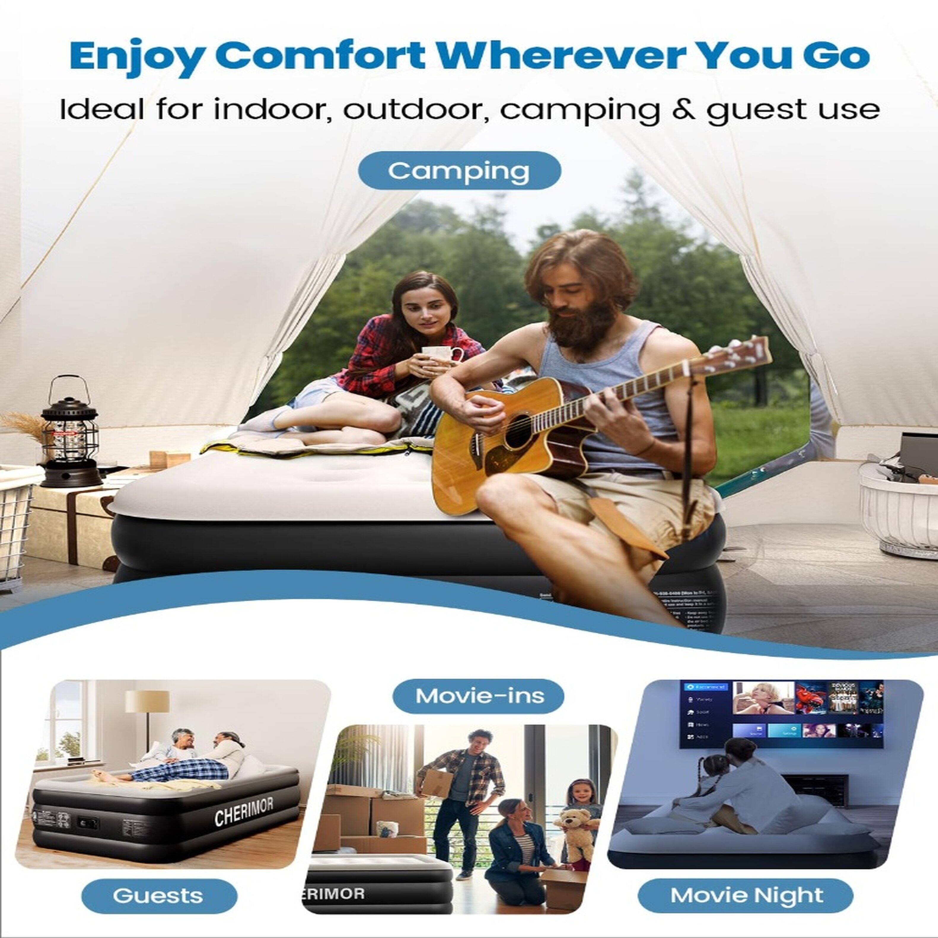 Enjoy Comfort Wherever You Go  
Ideal for indoor, outdoor, camping & guest use

Camping

Movie-ins

Vitamin A

DOVOUR

CHERIMOR

Guests

ERIMOR

Movie Night