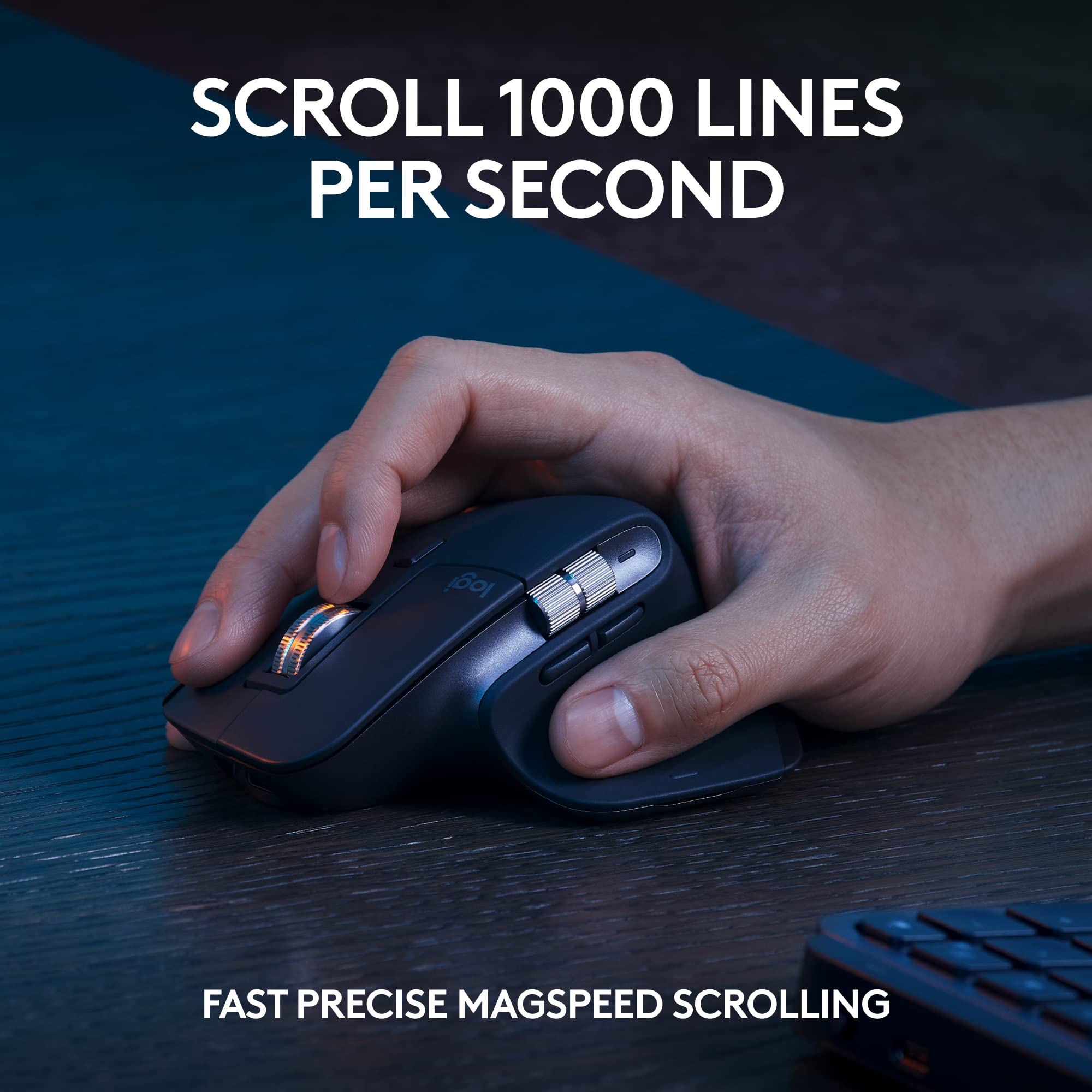 SCROLL 1000 LINES PER SECOND  
FAST PRECISE MAGSPEED SCROLLING