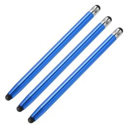 Unique Bargains - 3pcs Stylus Pens for Touch Screens Dual Rubber Tips Capacitive Stylus Universal Tablet Pen Sensitivity Precision - Blue