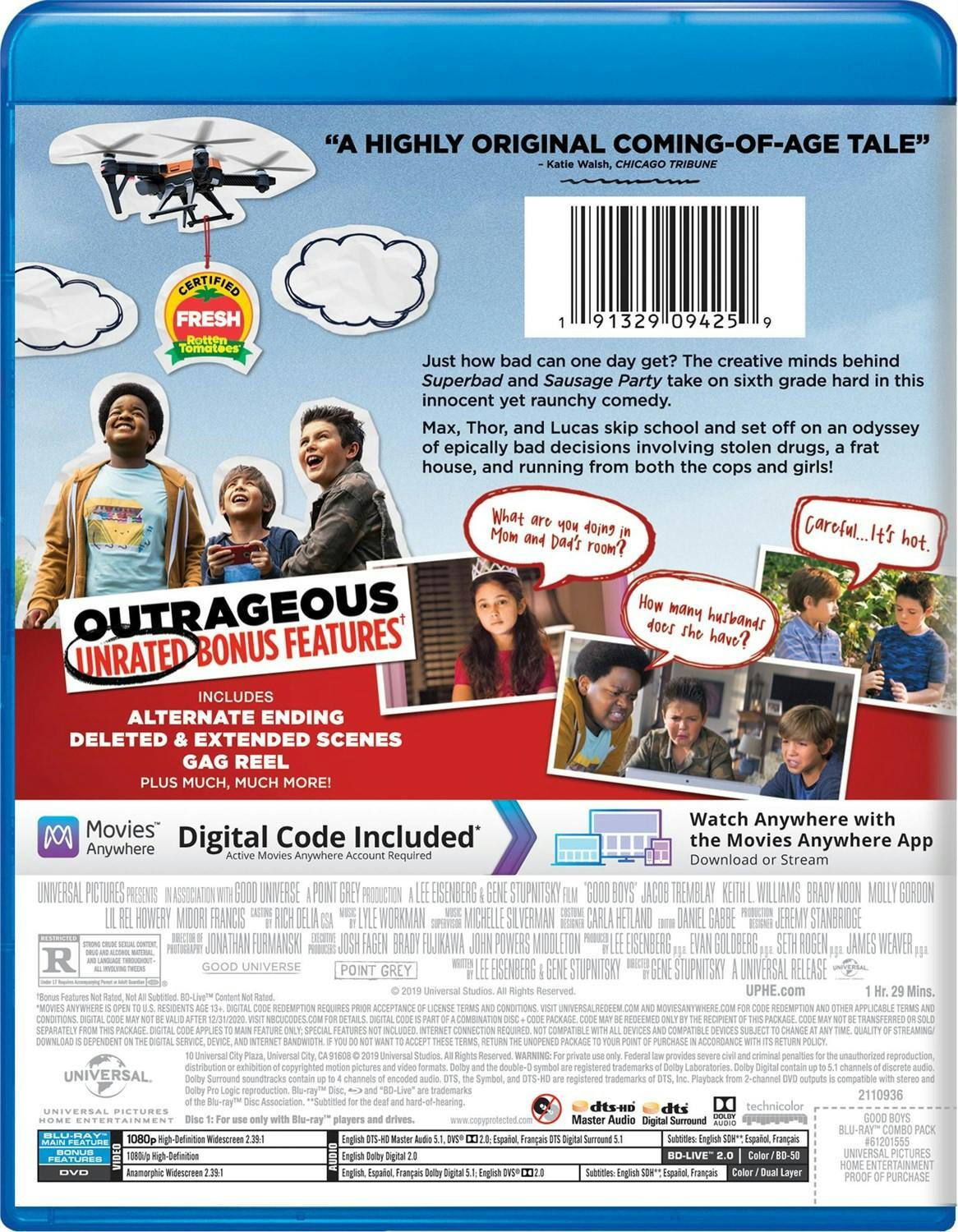 Back. Good Boys (DVD + Digital) [Blu-ray].