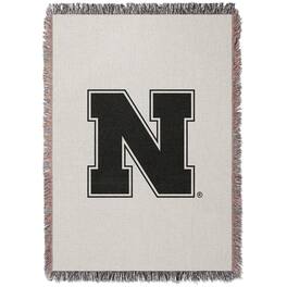 Chad & Jake - Nebraska Huskers Woven Blanket - White