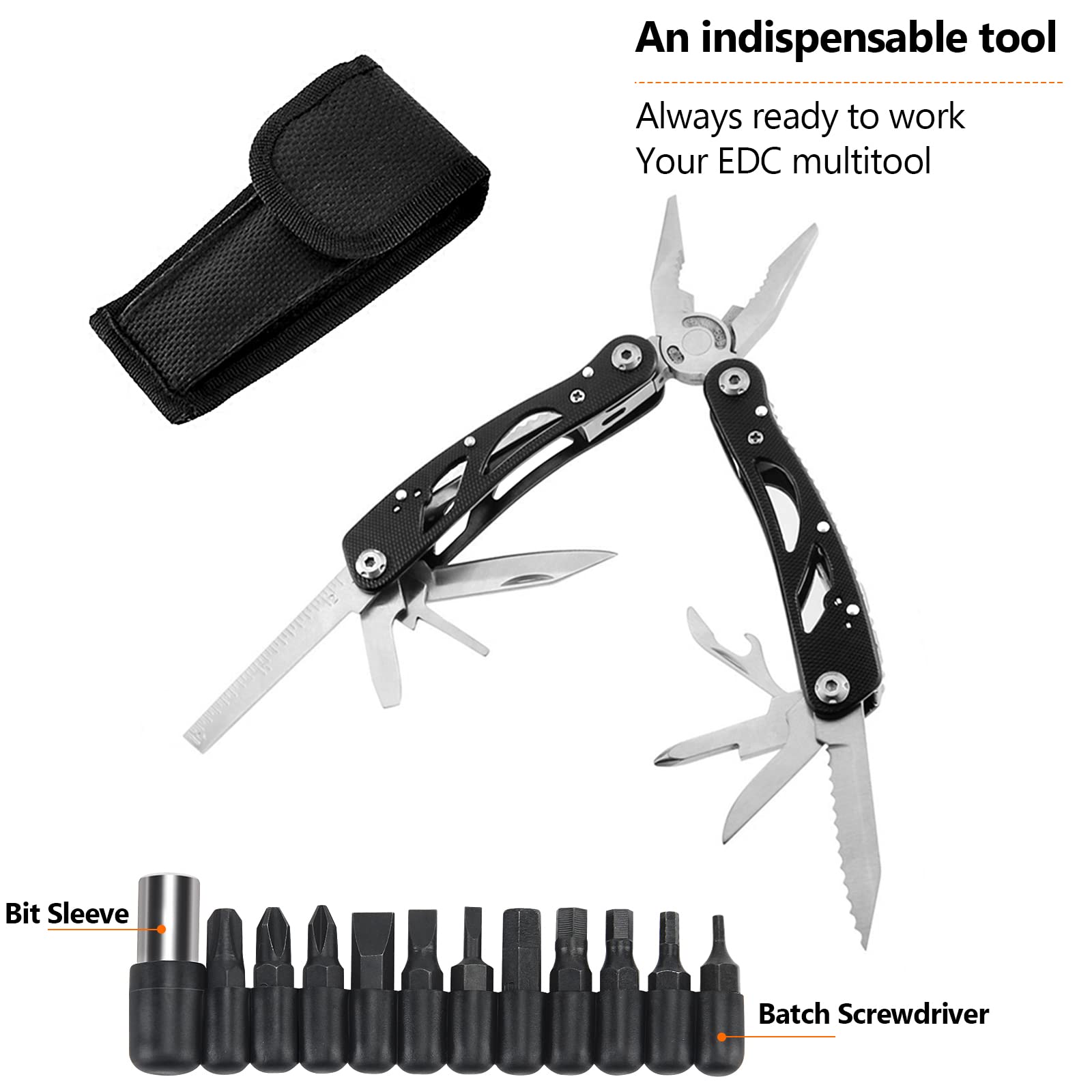 An indispensable tool  
Always ready to work  
Your EDC multitool  

Bit Sleeve  
Batch Screwdriver