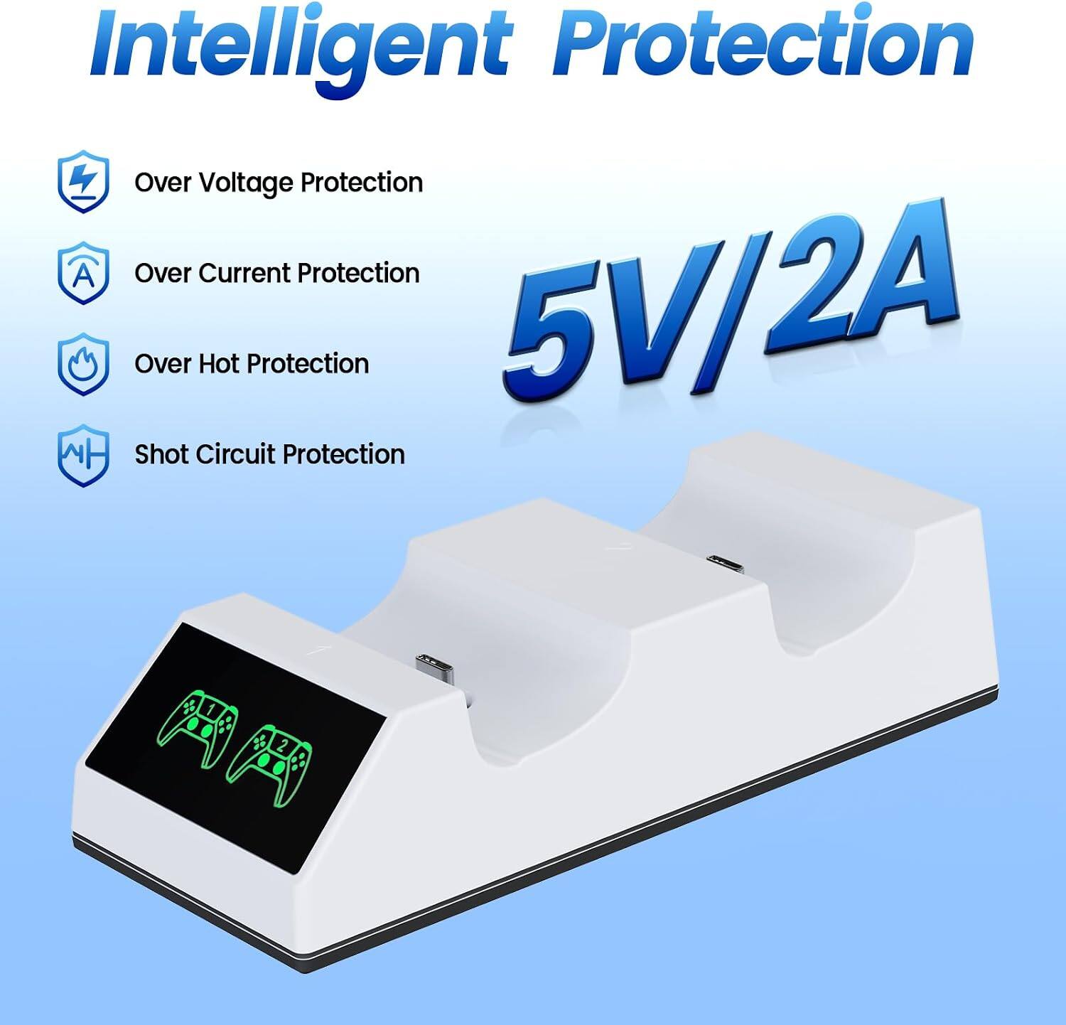 Intelligent Protection  
Over Voltage Protection  
Over Current Protection  
Over Hot Protection  
Shot Circuit Protection  
5V/2A