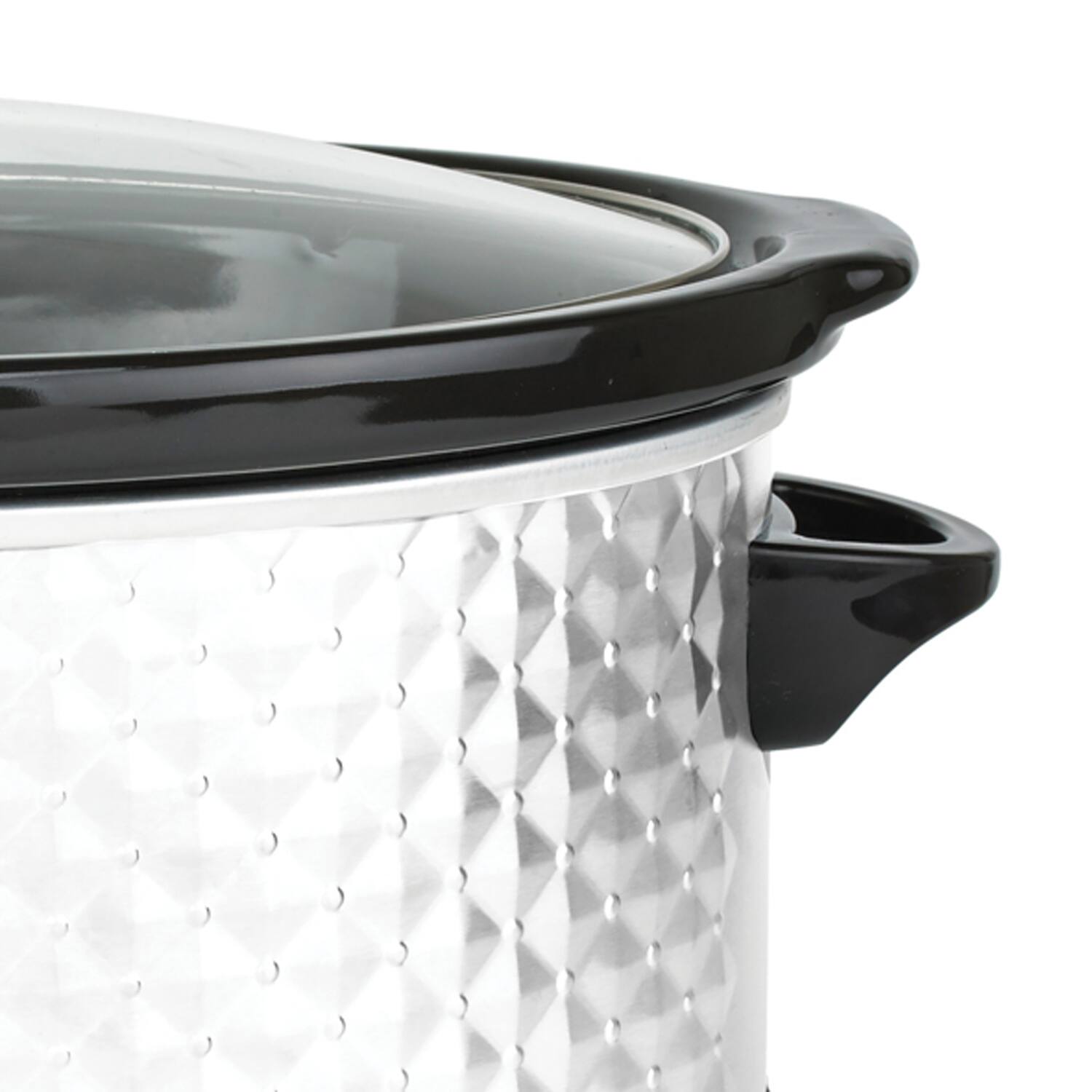 Left. Brentwood - Brentwood Select 7 Quart Slow Cooker in White - White.