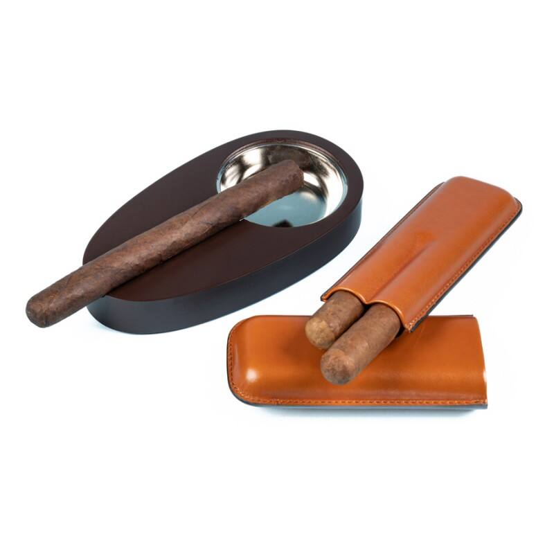 Alt View 2. Prestige - Diplomat Cigar Humidor Gift Set - Rich Cherry Wood Finish.