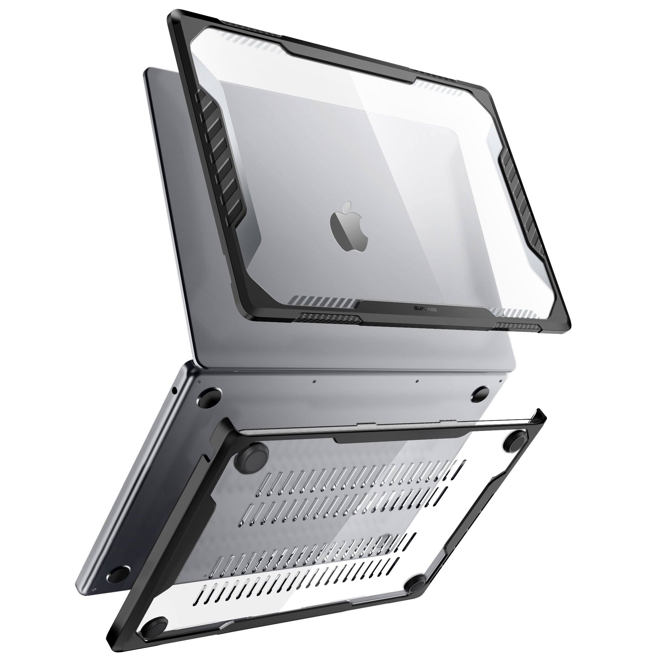 Left. SUPCASE - Unicorn Beetle Hardshell Case for MacBook Air 13.6" (2022) – Rugged Protection, Sleek Design - Black.
