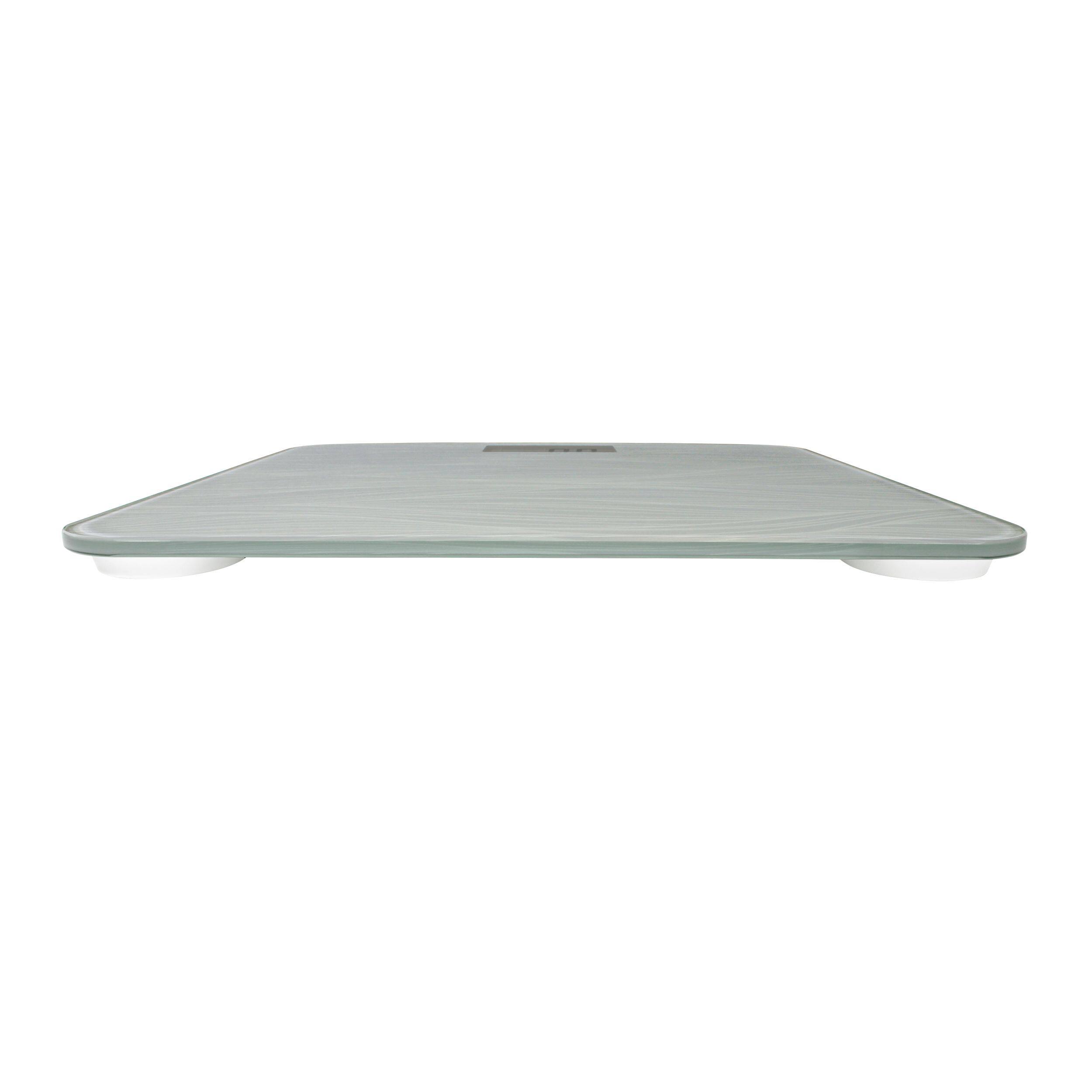 Left. Escali - Glass Waves Bathroom Scale - Grey.