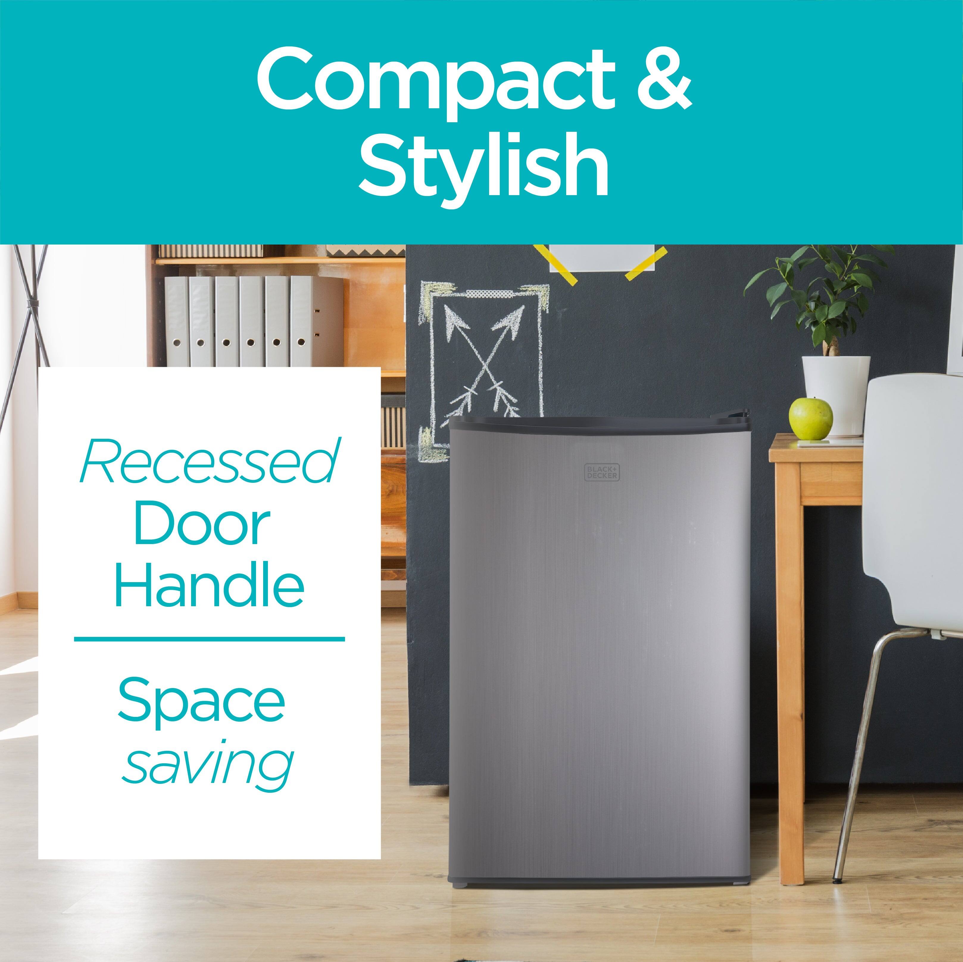 BLACK+DECKER 4.3 Cu. Ft. Compact Refrigerator - Silver on Fridge.com