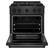 Angle. ZLINE - ZLINE 30 in. 4.2 cu. ft. Freestanding Paramount Dual Fuel Range with 4 Burner Gas Cooktop in Black Satin Stainless Steel - Black Satin Stainless Steel.