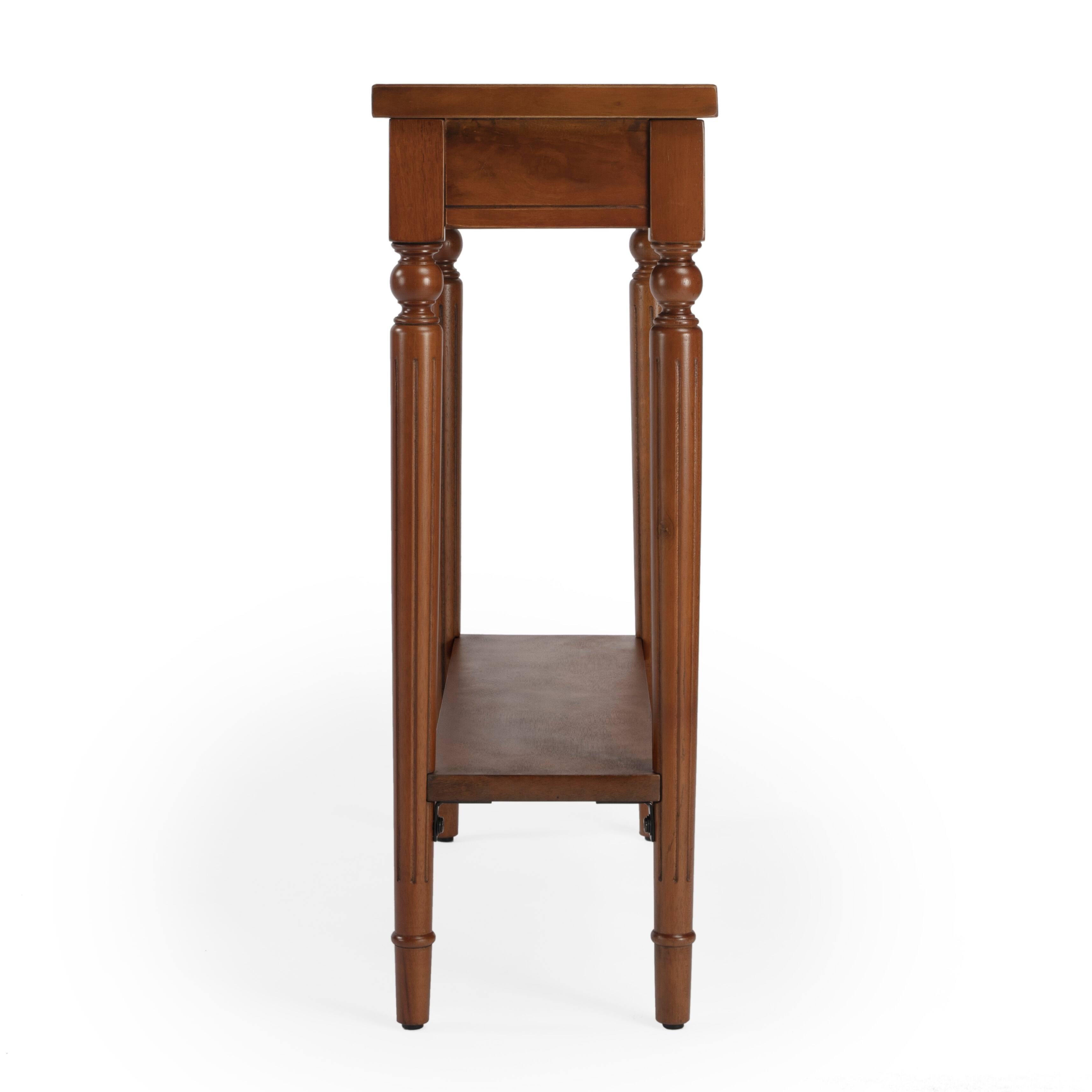 Alt View 4. Butler Specialty - Aubrey 29 in. W Rectangular Console Table with Lower Open Shelf - Medium Brown.