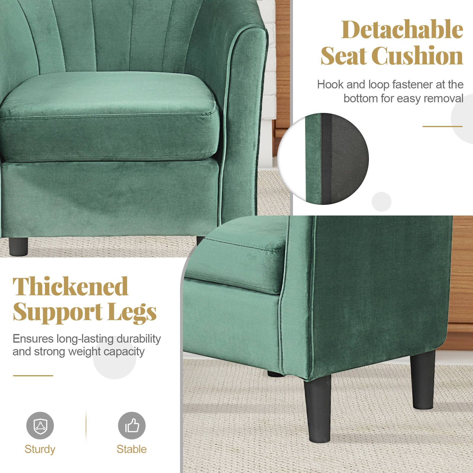 Detachable Seat Cushion  
Hook and loop fastener at the bottom for easy removal  

Thickened Support Legs  
Ensures long-lasting durability and strong weight capacity  

Sturdy  
Stable