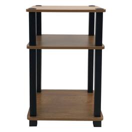 Redmon - 3-Tier Shelf Side Table, Freestanding Storage Unit - Oak Woodgrain
