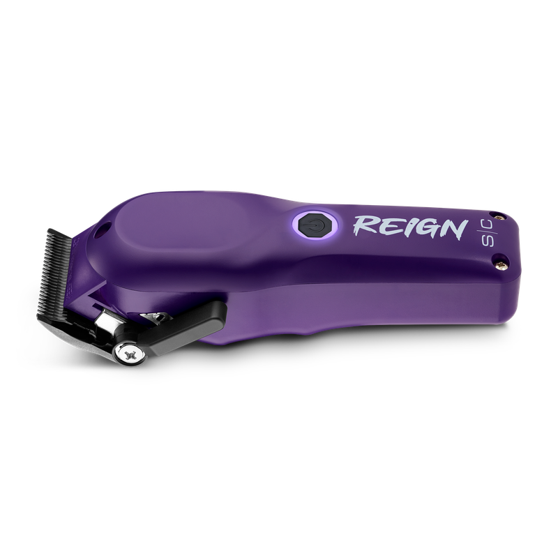 Left. StyleCraft - Reign Professional Hair Clipper with Brushless Motor - Purple.