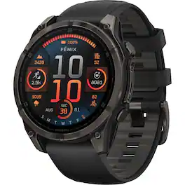 Garmin - fēnix 8 AMOLED Sapphire GPS Smartwatch 47mm Fiber-reinforced polymer - Carbon Gray DLC Titanium - (2024)