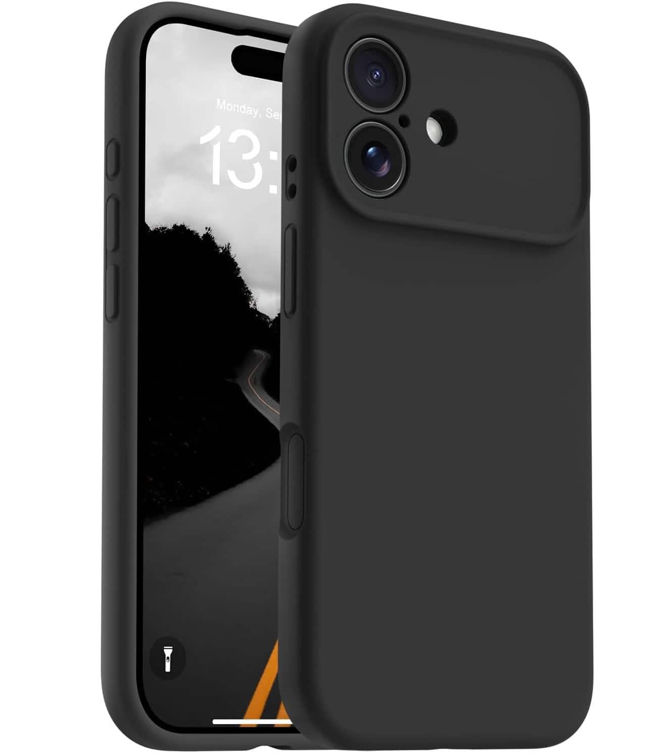 FINEAK - iPhone 17 MagSafe Silicone Case with Integrated Camera Button - Black