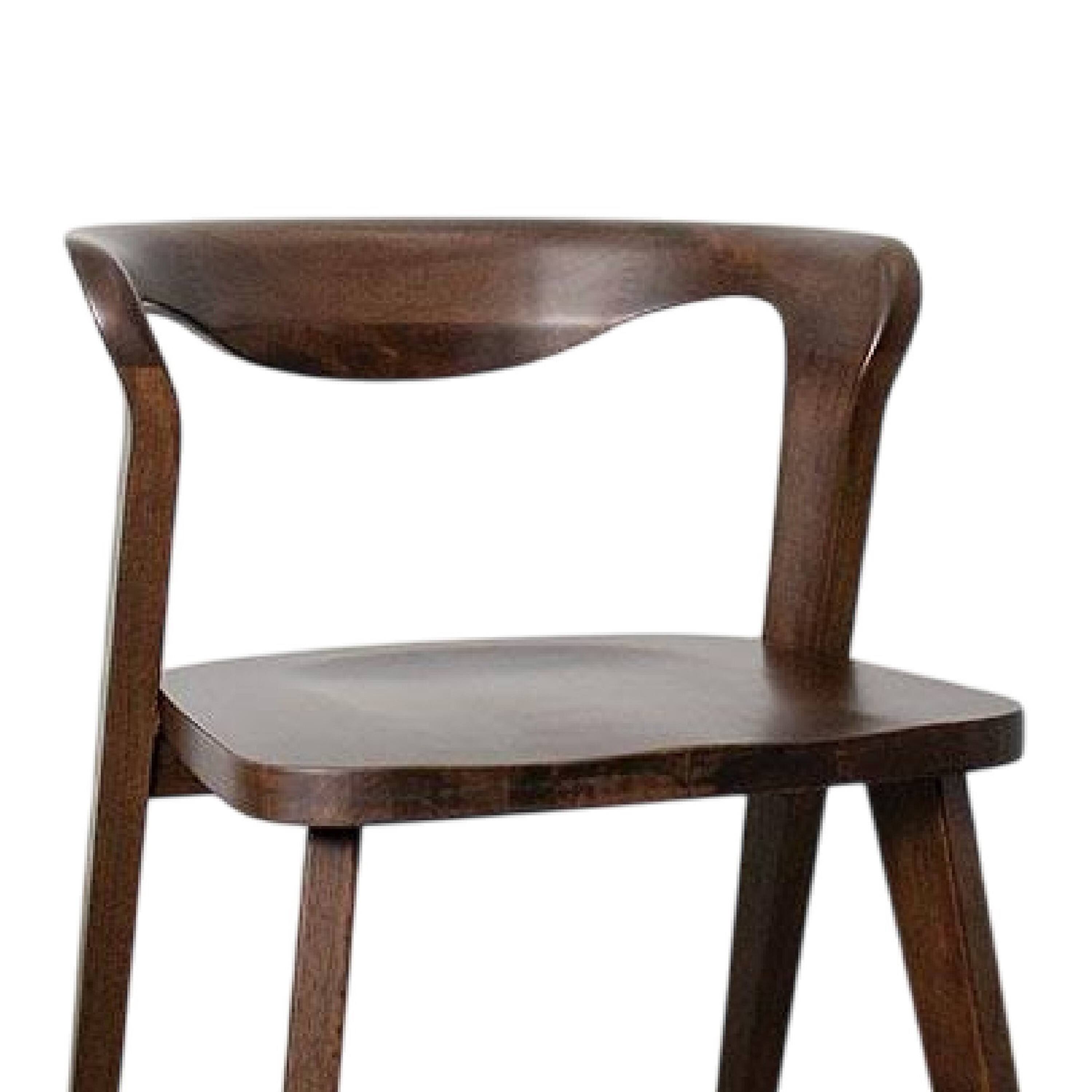 Alt View 2. Manhattan Lane - Rumy Dining Side Chair Set of 2, Open Back, Walnut Brown Solid Wood - Walnut Brown.