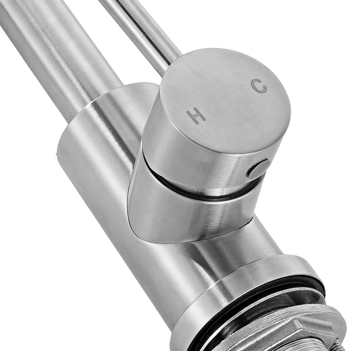 Alt View 4. Ropilly - Ropilly Single Handle Kitchen Faucet, Brushed Nickel Sink Faucet with High Arc Spout for Kitchen Bathroom RV Bar Sink - Silver.