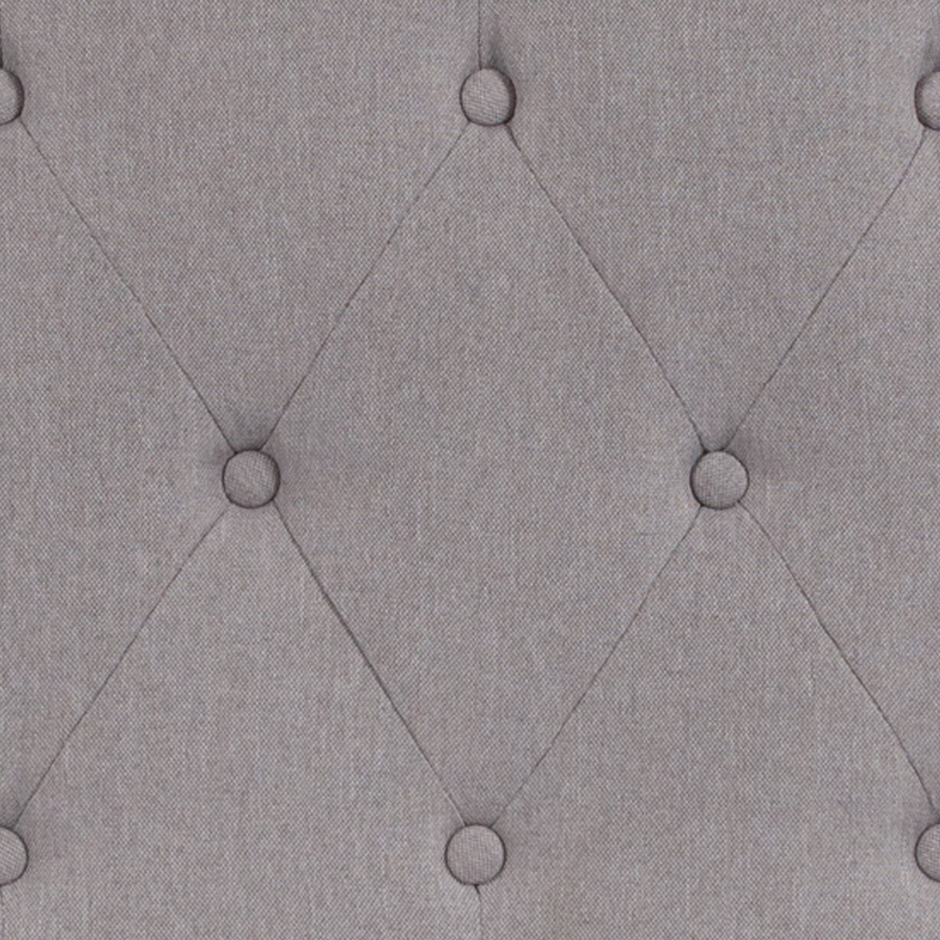 Alt View 9. Emma + Oliver - Arched Button Tufted Upholstered Headboard - Light Gray.