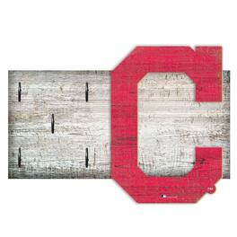 Fan Creations - Cleveland Indians 6" x 12" Mounted Key Holder - Multicolor