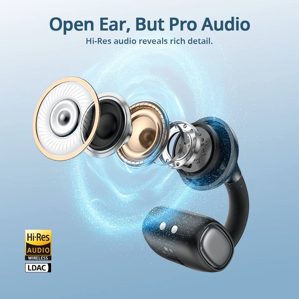Open Ear, But Pro Audio  
Hi-Res audio reveals rich detail.  

Hi-Res AUDIO WIRELESS  
LDAC