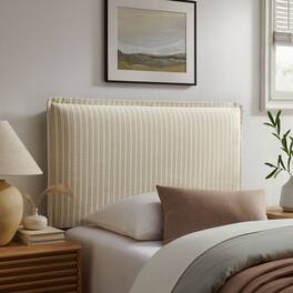 Camille Striped Linen Blend Headboard by Modway - Oatmeal Stripe