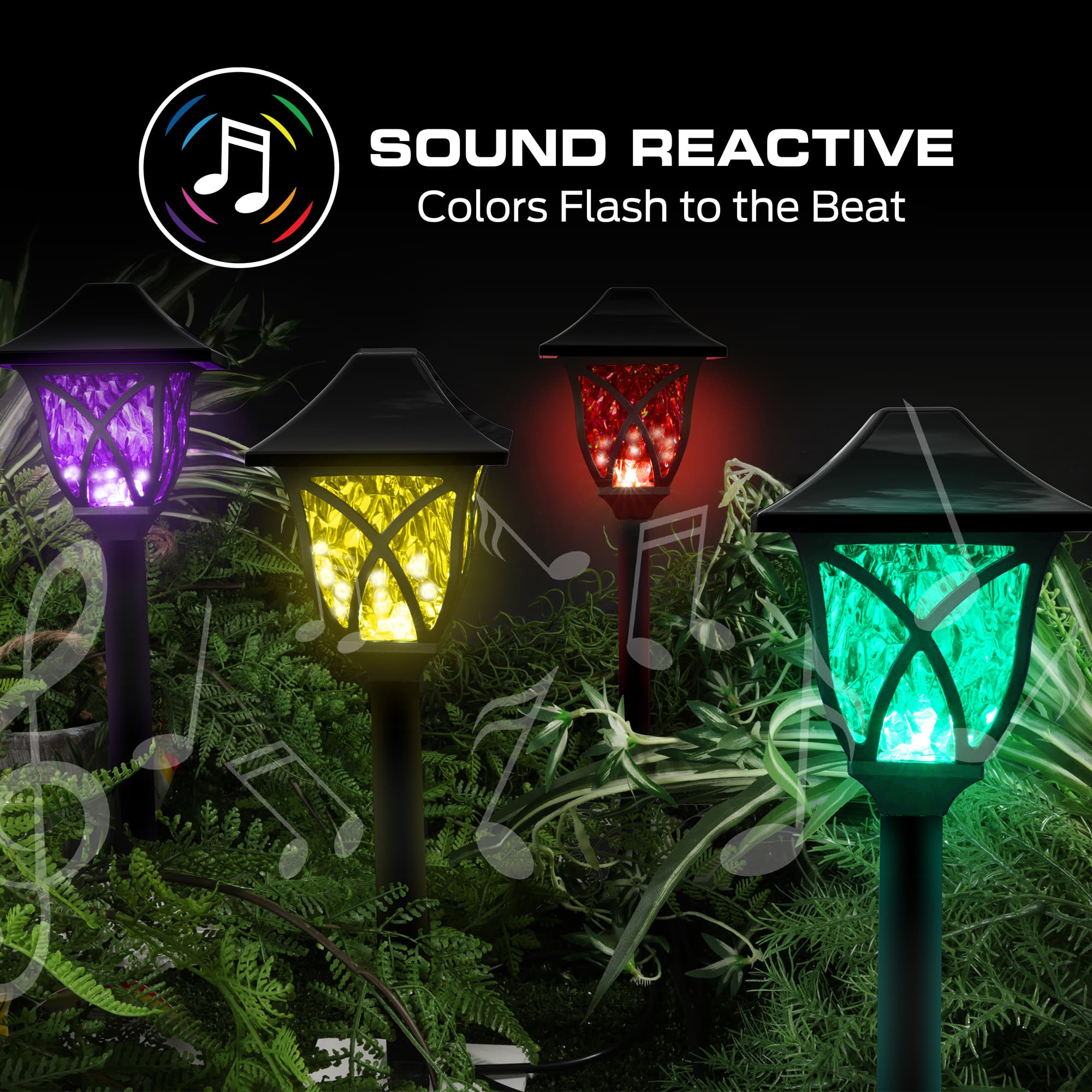 Monster - Smart 4-Pack Outdoor Pathway Lights, Multiwhite Landscape Lights, Wi-Fi App & Voice Control, Weather-Resistant - Multicolor Monster - Smart 4-Pack Outdoor Pathway Lights, Multiwhite Landscape Lights, Wi-Fi App & Voice Control, Weather-Resistant - Multicolor - Image 2