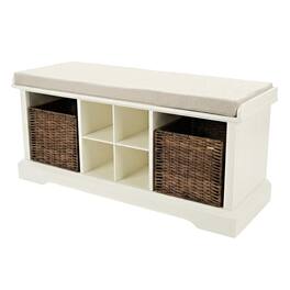 Crosley Furniture - Brennan Entryway Storage Bench - Bench - White