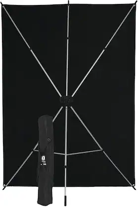 Front. Westcott - Westcott X-Drop Wrinkle-Resistant Backdrop Kit Rich Black 5 x 7ft.