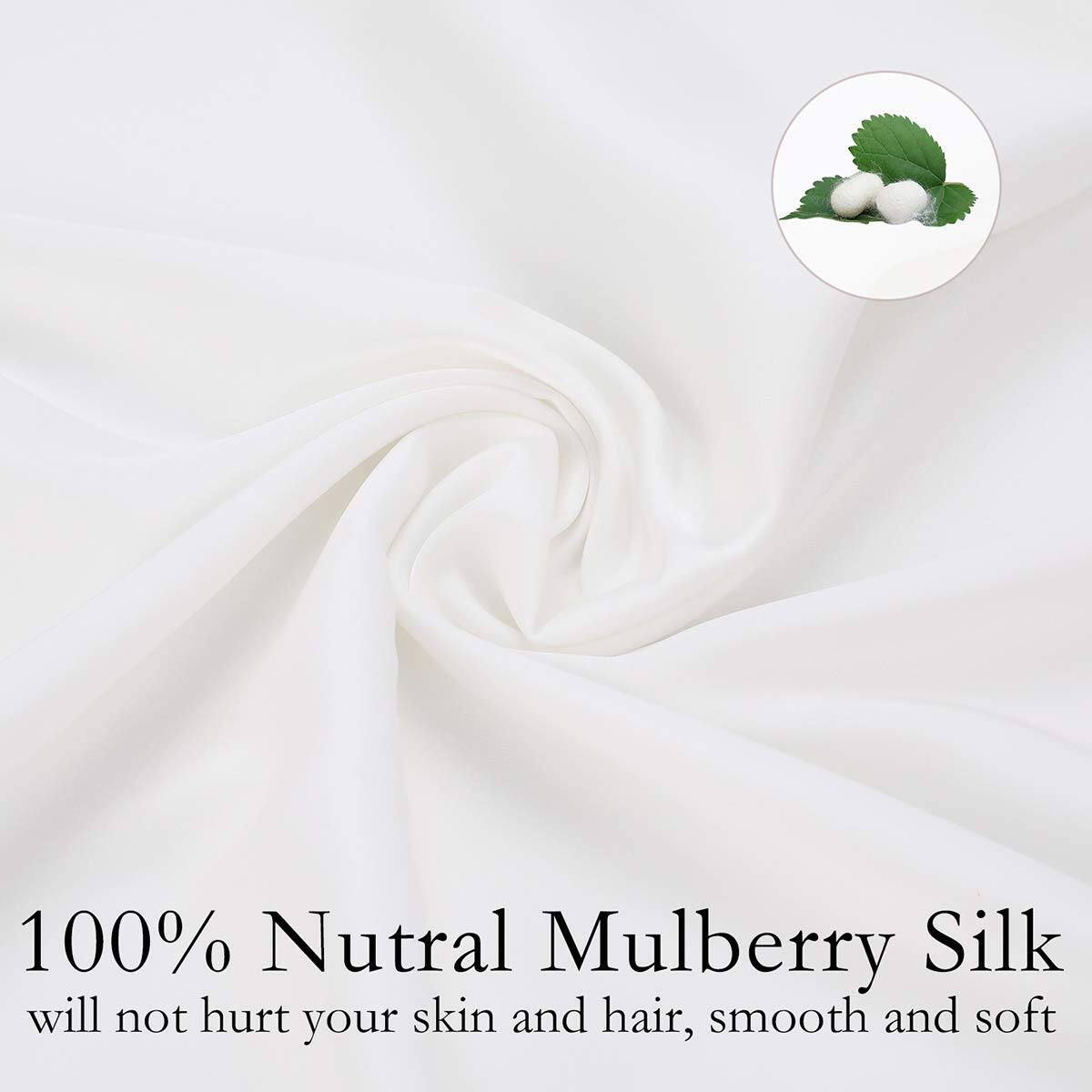 100% Natural Mulberry Silk will not hurt your skin and hair, smooth and soft