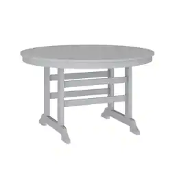 Flash Furniture - Colonel Commercial Grade Indoor/Outdoor 48" Round Recycled HDPE Adirondack Dining Table for 4 - Gray