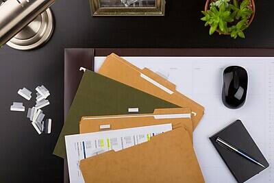 Alt View 3. Avery - Self-Adhesive Tabs with Printable Inserts, 1", 25/Pack - Clear.