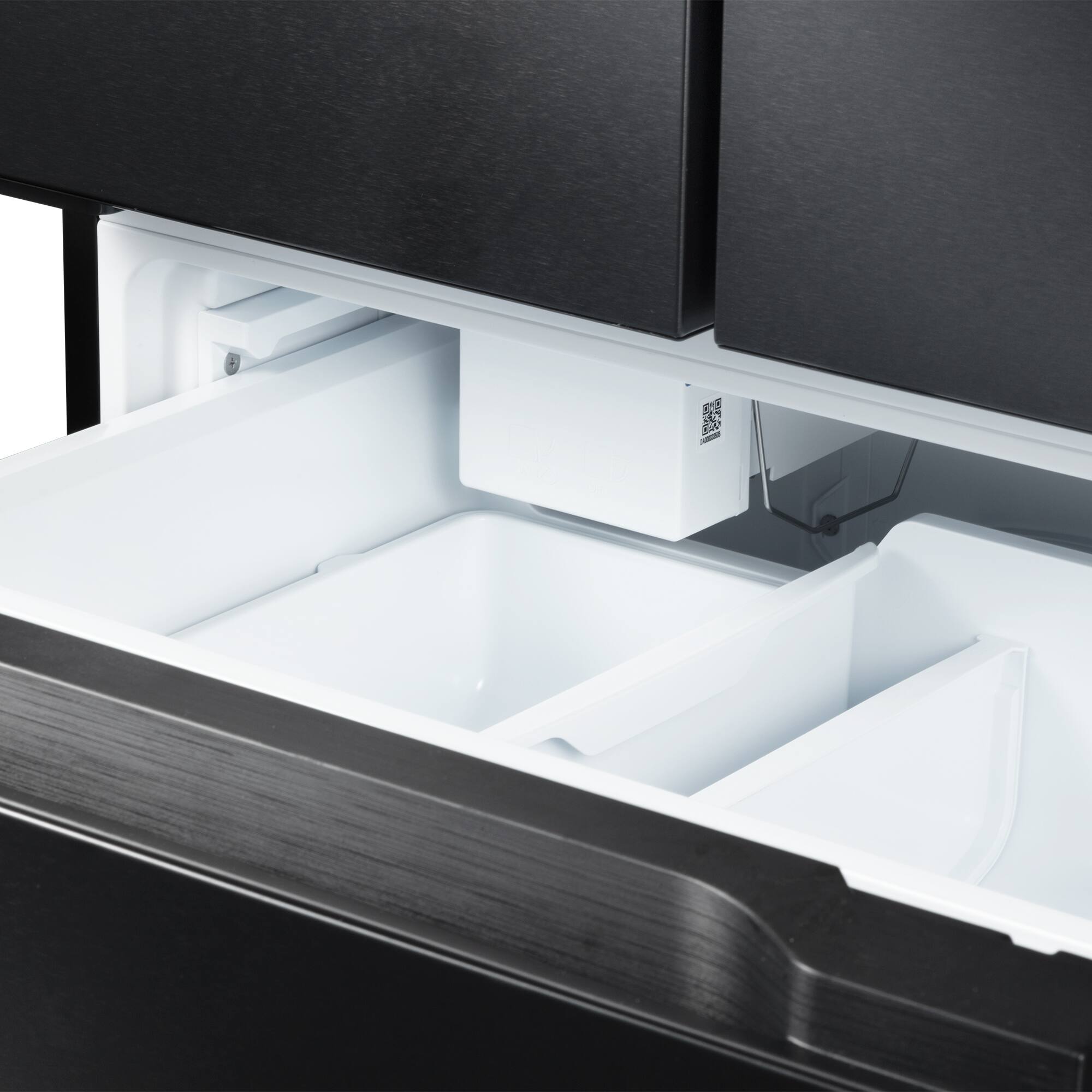 Alt View 5. COSMO - COS-RFFV183RBK 30 in. Vista Collection 17.5 cu. ft. Counter Depth 3-Door French Door Refrigerator, Freezer Drawer - Matte Black.