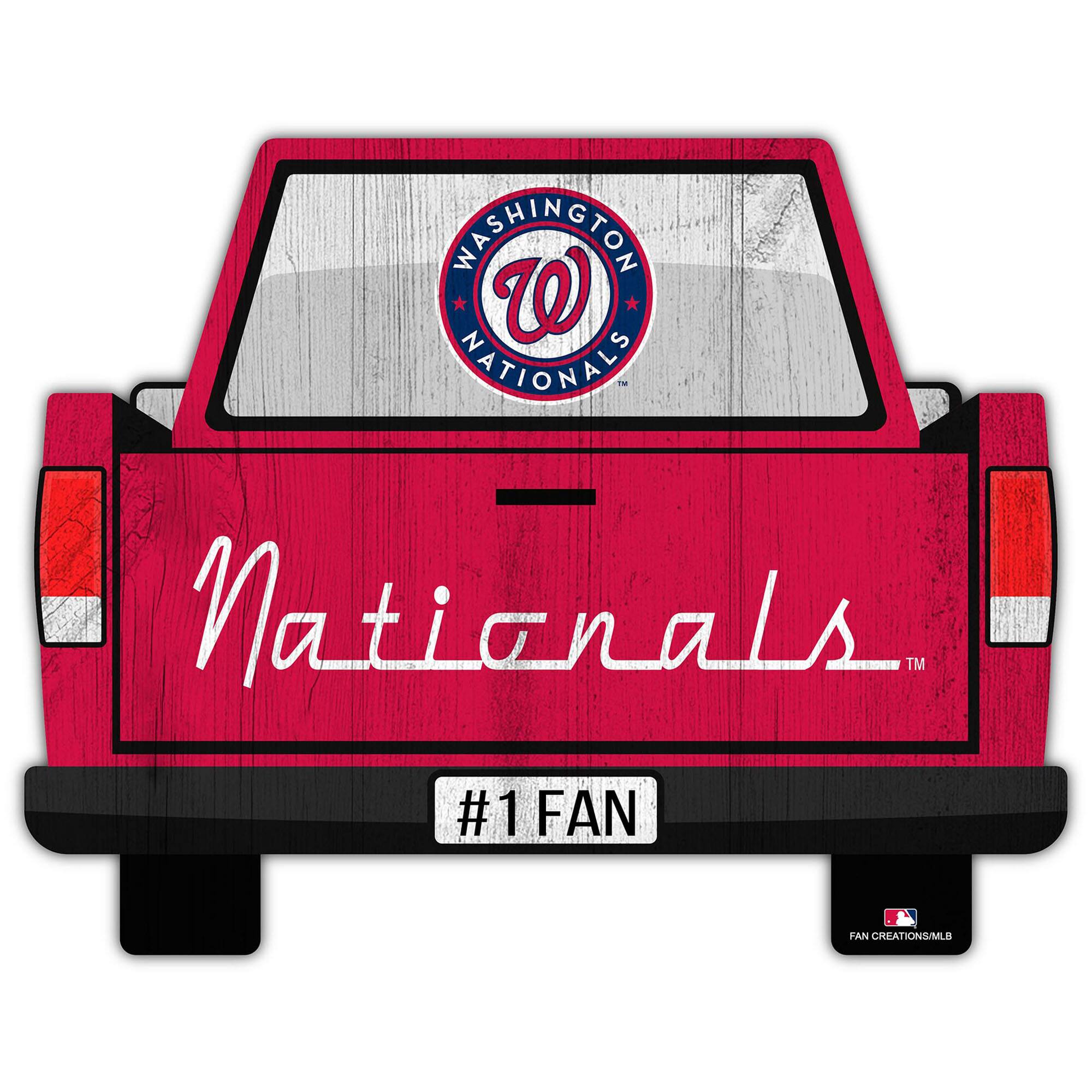 Washington Nationals 12'' x 12'' Truck Back D-cor