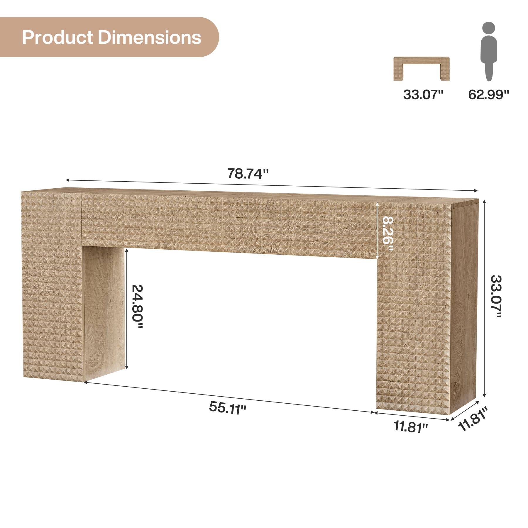 Product Dimensions
33.07" x 62.99"
24.80"
78.74" x 55.11"
8.26" x 11.81"
33.07" x 11.81"
