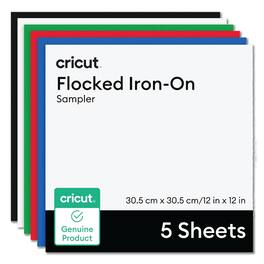 Cricut - Flocked Iron-On, Classics Sampler - 12 in x 12 in (5 ct)