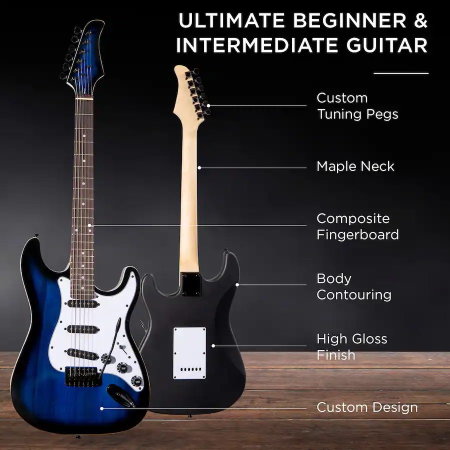 Best Choice Products 39in Full Size Beginner Electric Guitar Kit with ...