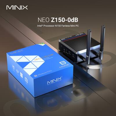 MINIX Z150 0dB Fanless Mini PC with 16GB DDR4/512GB M.2 PCle
