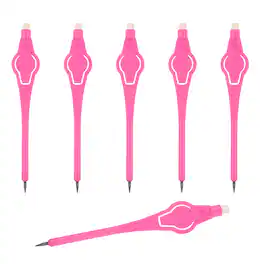 Unique Bargains - 2H Pencils, 6pcs Golf Scoring Pencils w/ Eraser Plastic Bulk for Sport Games, Meeting, Office, 12.5CM - Pink