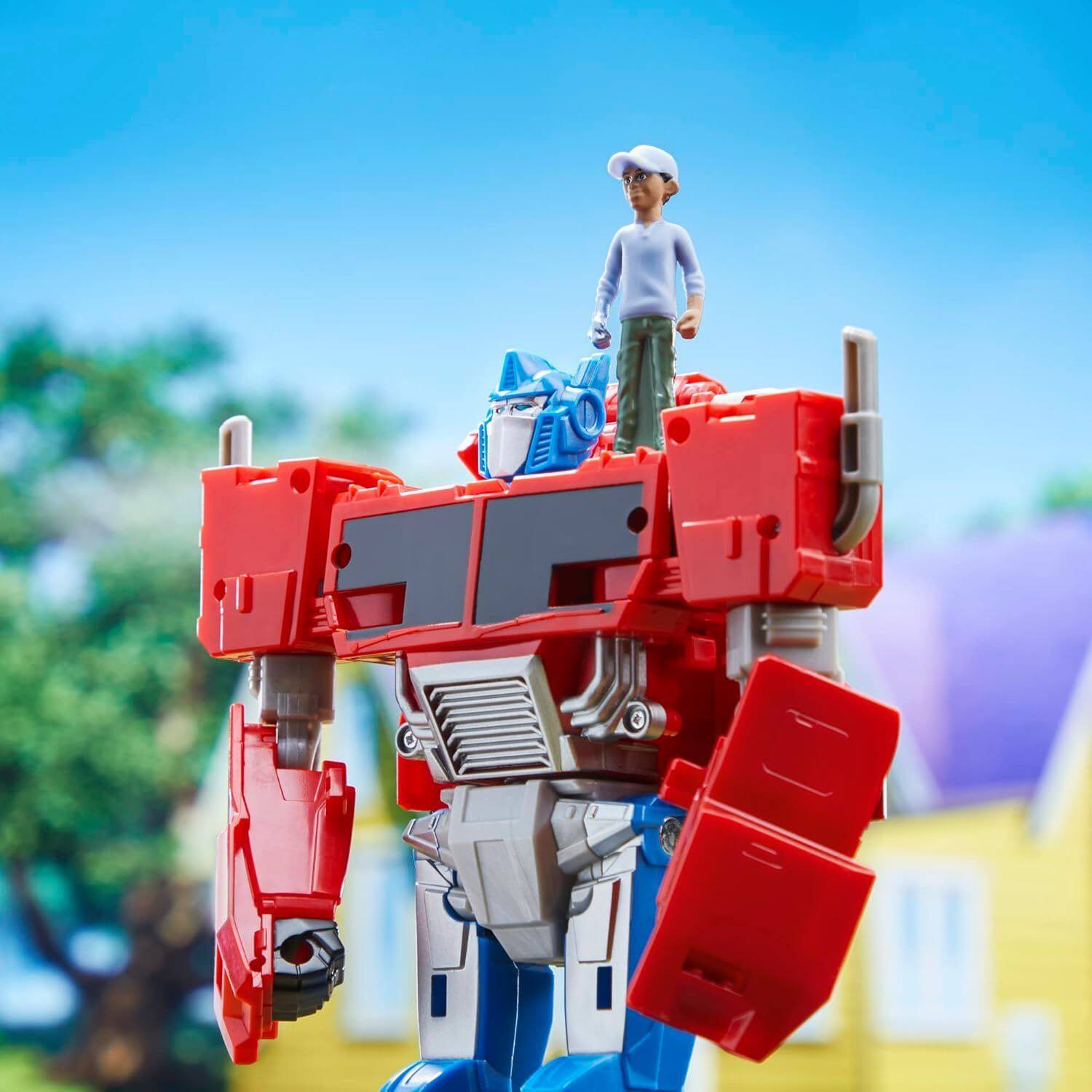 Transformers Toys EarthSpark Spin Changer Optimus Prime 8 Inch