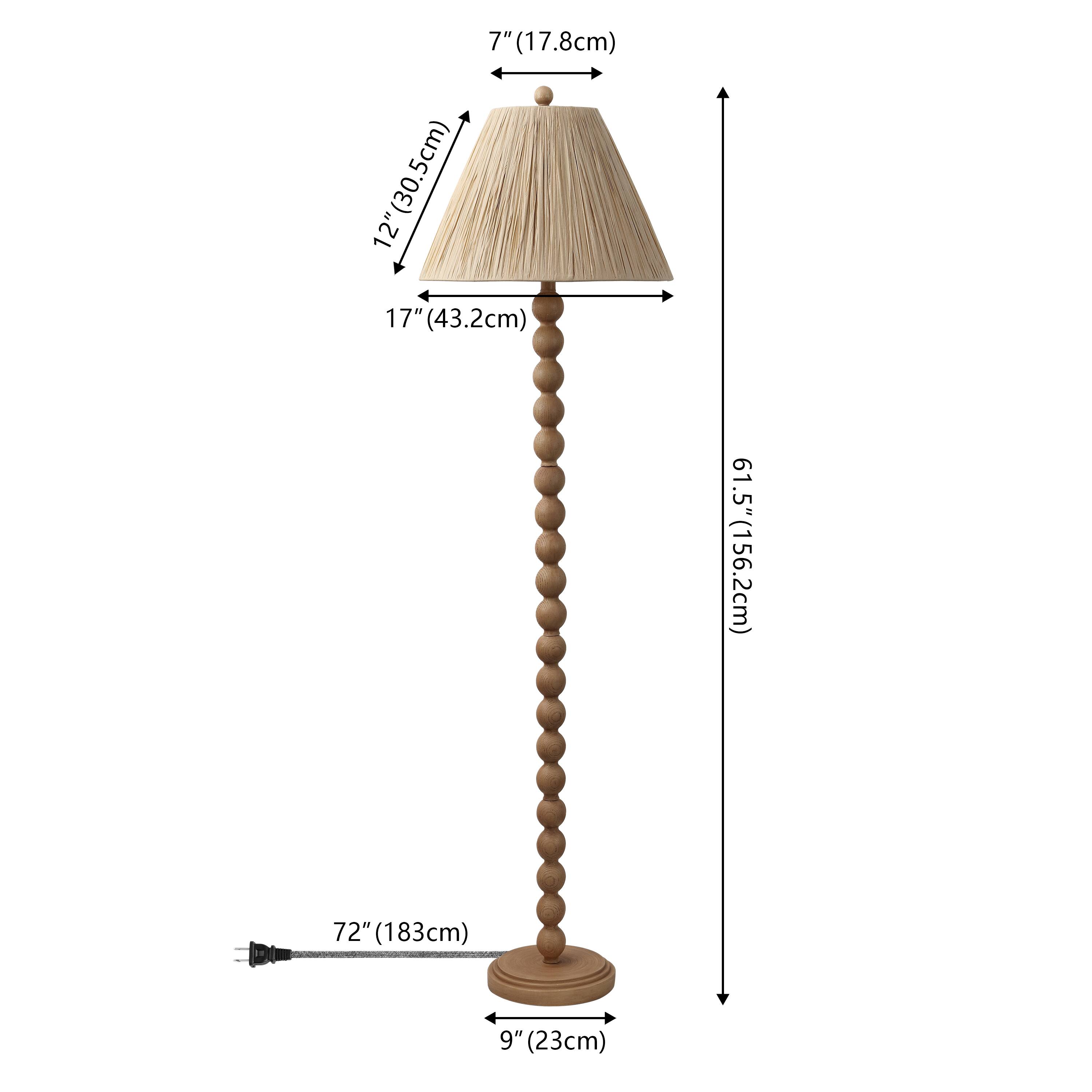 7" (17.8cm)  
12" (30.5cm)  
17" (43.2cm)  
61.5" (156.2cm)  
72" (183cm)  
9" (23cm)