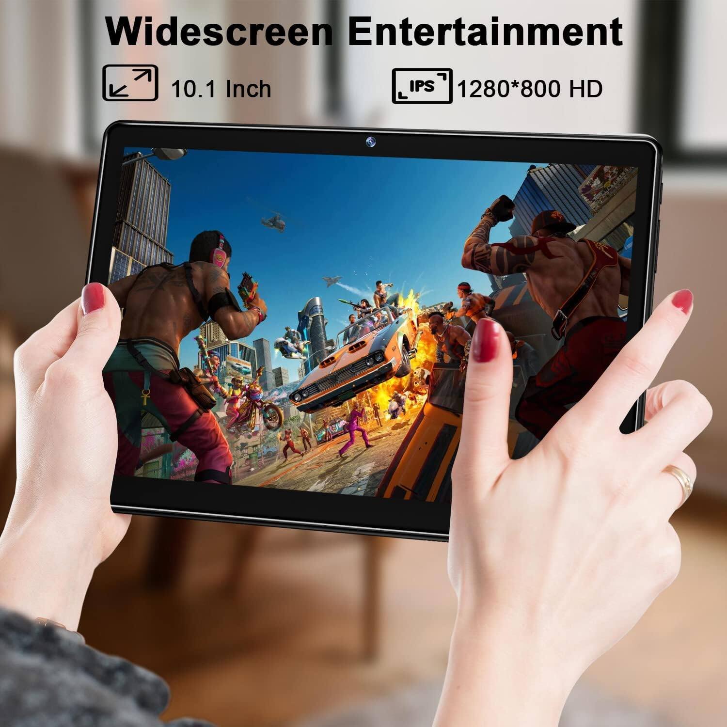 Widescreen Entertainment  
10.1 Inch  
IPS  
1280*800 HD