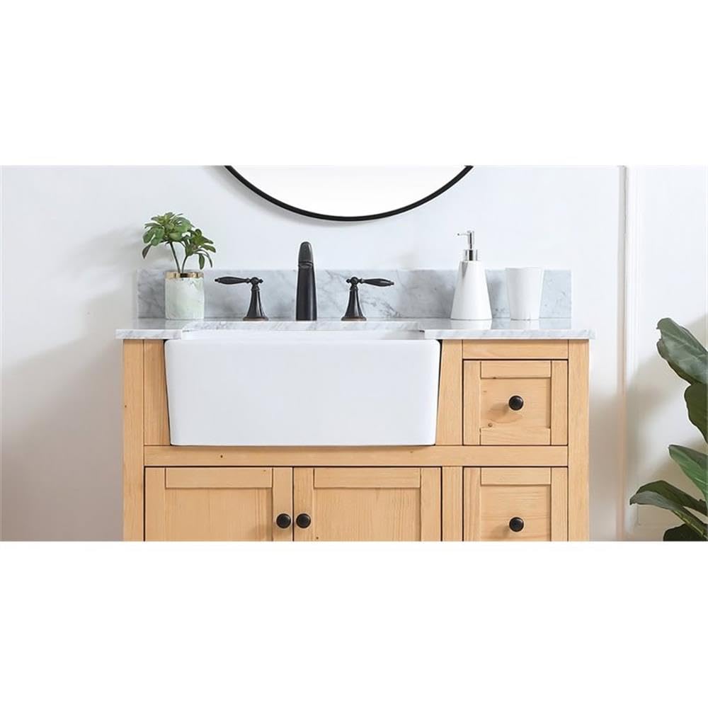 Alt View 1. Elegant Kitchen and Bath - 36 inch backsplash in carrara white - Carrara White.