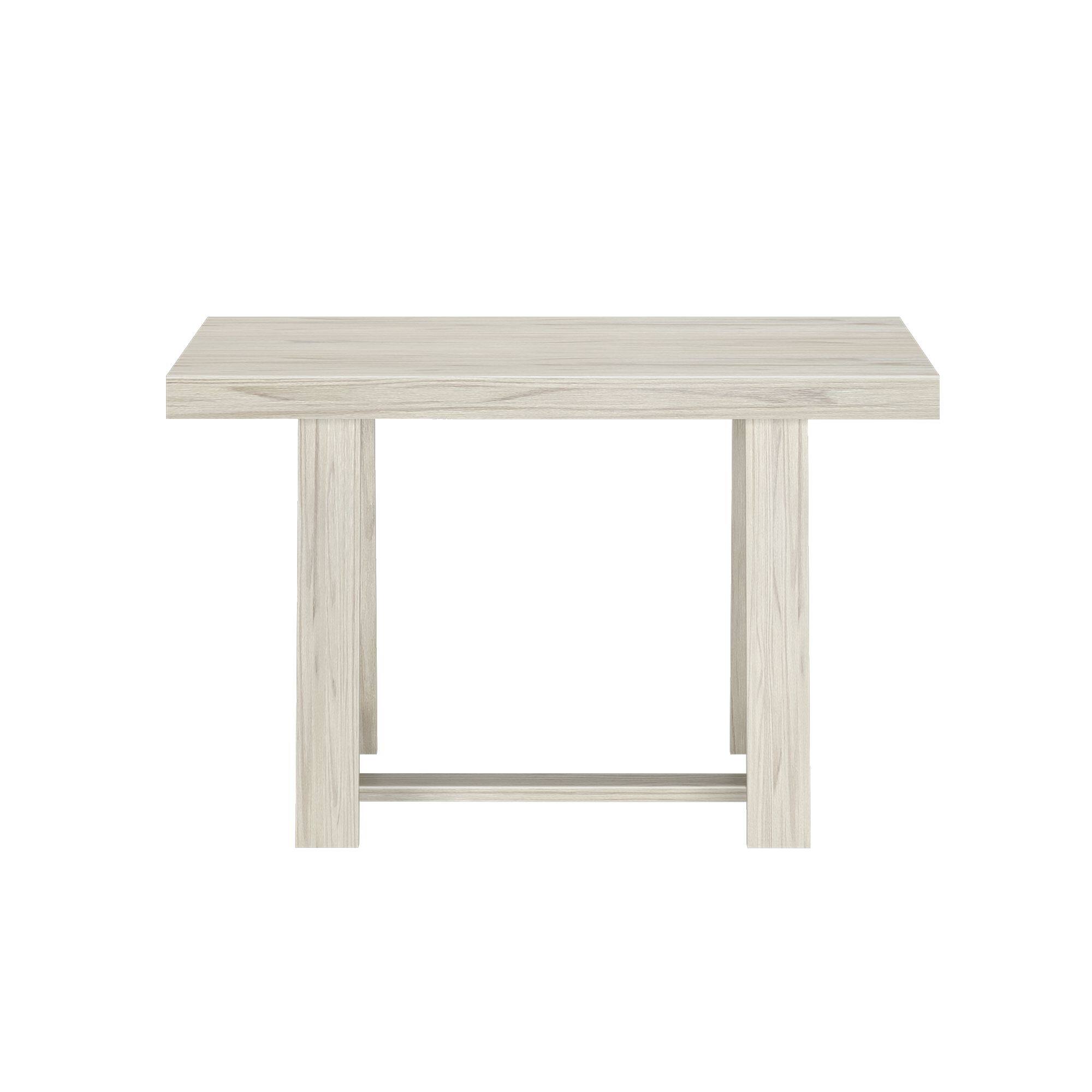 Alt View 3. Plank+Beam - Classic Solid Wood Dining Table - 1220mm/48in, White Sand Wirebrush - White Sand Wirebrush.